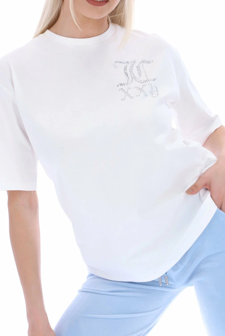 JUICY COUTURE TOPS WHITE ANNIVERSARY NUMERAL UNISEX TEE