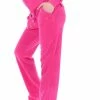 JUICY COUTURE RASPBERRY ROSE TERRY TOWELLING DEL RAY POCKETED BOTTOMS TRACKSUITS