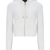 JUICY COUTURE CREAM LUXE VELOUR ROBERTSON HOODIE TRACKSUITS