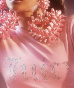 JUICY COUTURE ORCHID PINK FITTED VELOUR LONG SLEEVED DRESS DRESSES