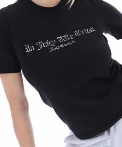 JUICY COUTURE BLACK ANNIVERSARY TRUST GRAPHIC GIRLFRIEND TEE