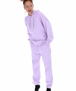 JUICY COUTURE PASTEL LILAC DIAMANTE SCRIPT BOYFRIEND JOGGERS TRACKSUITS