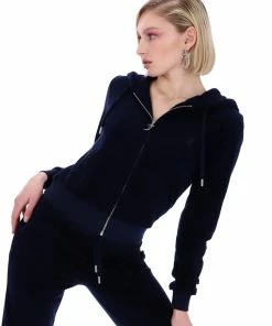 JUICY COUTURE NIGHT SKY TERRY TOWELLING ROBERTSON HOODIE TRACKSUITS