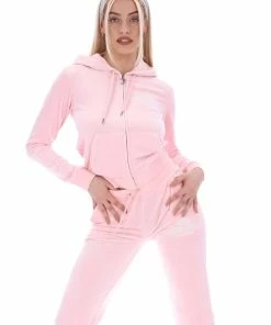 JUICY COUTURE ORCHID PINK FLAME GRAPHIC BOYFRIEND CUFFED JOGGERS