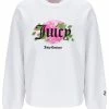 JUICY COUTURE TRACKSUITS WHITE FANTASY FLORAL GRAPHIC SWEATSHIRT