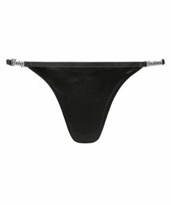 JUICY COUTURE BLACK VELVET THONG SPRING SUMMER '22 COLLECTION