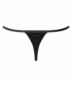 JUICY COUTURE BLACK VELVET THONG SPRING SUMMER '22 COLLECTION