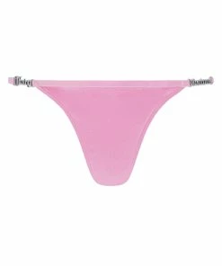 JUICY COUTURE PINK PETAL VELVET THONG