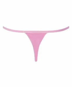 JUICY COUTURE PINK PETAL VELVET THONG