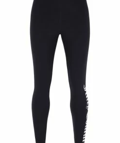 JUICY COUTURE SPRING SUMMER'22 COLLECTION BLACK LOGO WAISTBAND LEGGING
