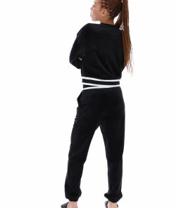 JUICY COUTURE BLACK VELOUR BOYFRIEND JOGGER TRACKSUITS