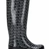 JUICY COUTURE FOOTWEAR BLACK WELLINGTON BOOTS