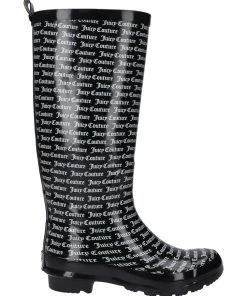 JUICY COUTURE FOOTWEAR BLACK WELLINGTON BOOTS