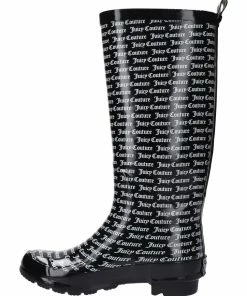 JUICY COUTURE FOOTWEAR BLACK WELLINGTON BOOTS