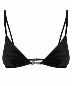 JUICY COUTURE BLACK VELVET TRIANGLE BRA