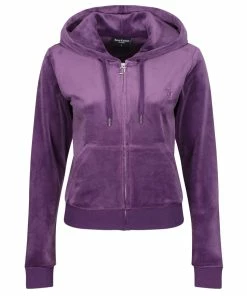 JUICY COUTURE TRACKSUITS BLACKBERRY CORDIAL CLASSIC VELOUR ROBERTSON HOODIE