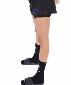 JUICY COUTURE BLACK EMBOSSED SLIDERS