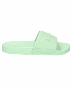 JUICY COUTURE MINT EMBOSSED SLIDERS
