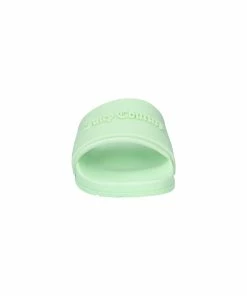 JUICY COUTURE MINT EMBOSSED SLIDERS