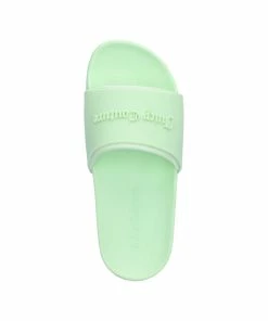 JUICY COUTURE MINT EMBOSSED SLIDERS