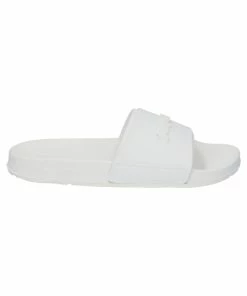 JUICY COUTURE SPRING SUMMER '22 COLLECTION WHITE EMBOSSED SLIDERS