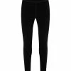 Juicy Couture UK BLACK VELVET EMBROIDERED SPORTS LEGGINGS