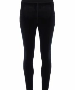 JUICY COUTURE BLACK VELVET EMBROIDERED SPORTS LEGGINGS