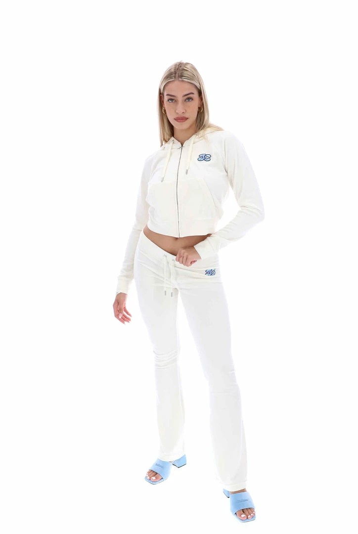 JUICY COUTURE SUGAR SWIZZLE JUICY BUBBLE LOW RISE FLARED JOGGER