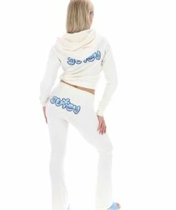 JUICY COUTURE SUGAR SWIZZLE JUICY BUBBLE LOW RISE FLARED JOGGER