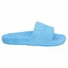 JUICY COUTURE AQUA MONOGRAM JACQUARD TOWELLING SLIDERS