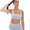 JUICY COUTURE SILVER MARL RIBBED VELOUR LOUNGE BRALETTE