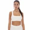 JUICY COUTURE CREAM RIBBED VELOUR LOUNGE BRALETTE