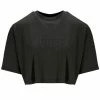 JUICY COUTURE BLACK LOGO CROPPED T-SHIRT