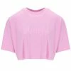 JUICY COUTURE PINK PETAL LOGO CROPPED T-SHIRT