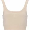 JUICY COUTURE WARM TAUPE CASHMERE BLEND CROP TOP TOPS