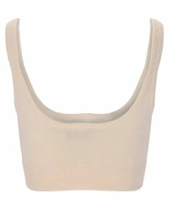 JUICY COUTURE WARM TAUPE CASHMERE BLEND CROP TOP TOPS
