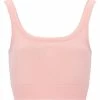JUICY COUTURE TOPS PALE PINK CASHMERE BLEND CROP TOP
