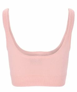 JUICY COUTURE TOPS PALE PINK CASHMERE BLEND CROP TOP