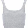 JUICY COUTURE SILVER MARL CASHMERE BLEND CROP TOP TOPS