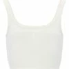 JUICY COUTURE CREAM CASHMERE BLEND CROP TOP TOPS
