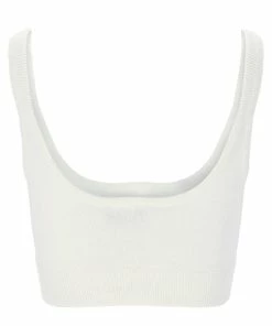 JUICY COUTURE CREAM CASHMERE BLEND CROP TOP TOPS