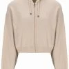JUICY COUTURE WARM TAUPE CASHMERE BLEND KNITTED HOODIE HOODIES & TRACK TOPS