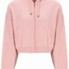 JUICY COUTURE PALE PINK CASHMERE BLEND KNITTED HOODIE HOODIES & TRACK TOPS
