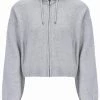 JUICY COUTURE SILVER MARL CASHMERE BLEND KNITTED HOODIE