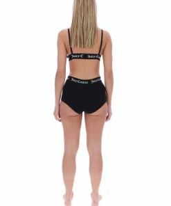 JUICY COUTURE NEW IN BLACK COTTON LOUNGE BOXER SHORT