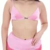 JUICY COUTURE PINK PETAL VELVET TRIANGLE BRA SPRING SUMMER '22 COLLECTION