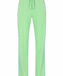 JUICY COUTURE MINT CONTRAST VELOUR DIAMANTE TRACKSUIT BOTTOM