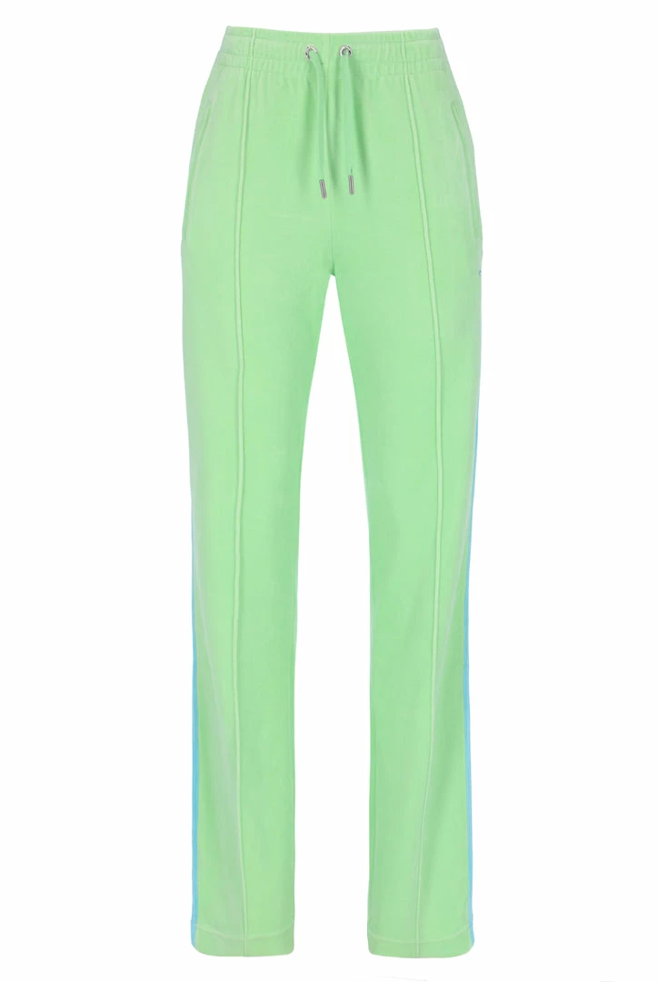 JUICY COUTURE MINT CONTRAST VELOUR DIAMANTE TRACKSUIT BOTTOM