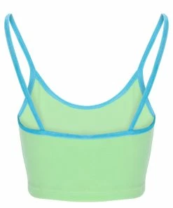 JUICY COUTURE MINT CONTRAST STRAP VELOUR DIAMANTE CROP TOP NEW IN