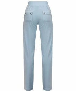 JUICY COUTURE TRACKSUITS COOL BLUE CLASSIC VELOUR DEL RAY POCKETED BOTTOMS